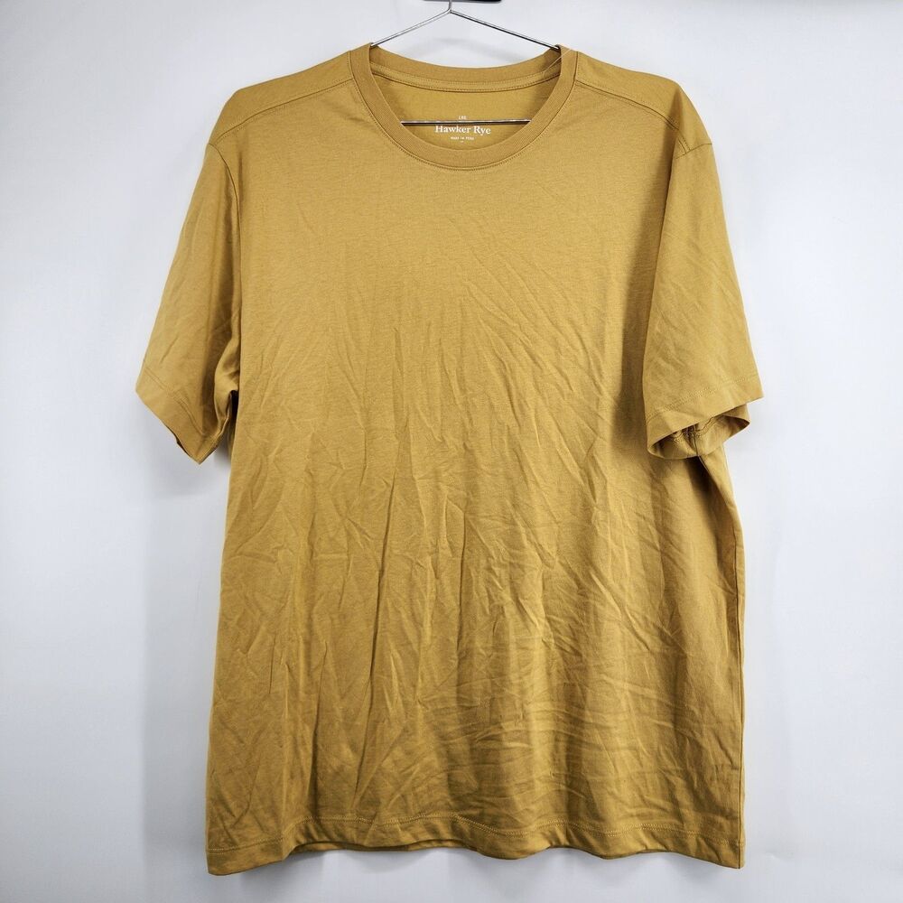Hawker Rye Men's Large Light Blue Yellow Everyday Crewneck‎ 2 Pack Shirts NWOT